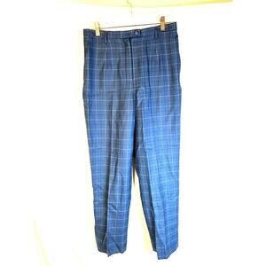 VTG Pendleton Preppy Twee Tapered Wool Flat Front Plaid Pants Size 10 Academia